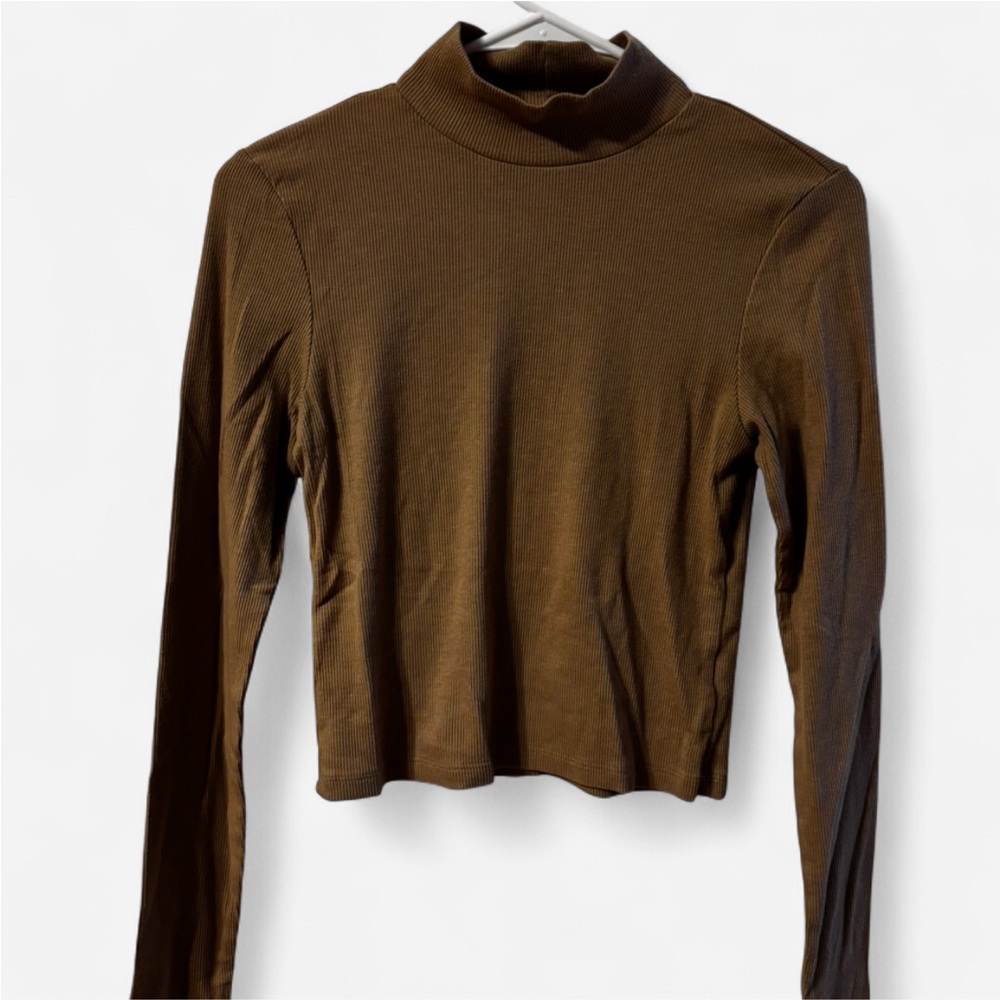 Brown Long Sleeve Women's Top